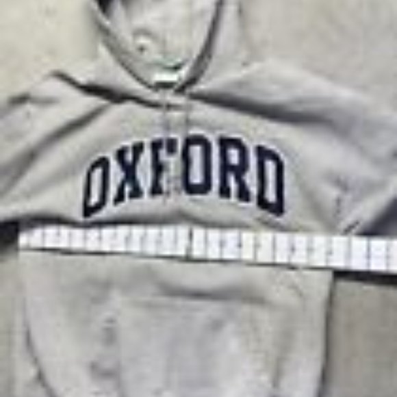 Champion Hoodie Adult Size Large Eco Fleece Weave Oxford Logo Grey Stitched - Picture 8 of 9